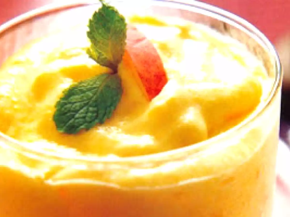 Receta Postre Mousse de durazno