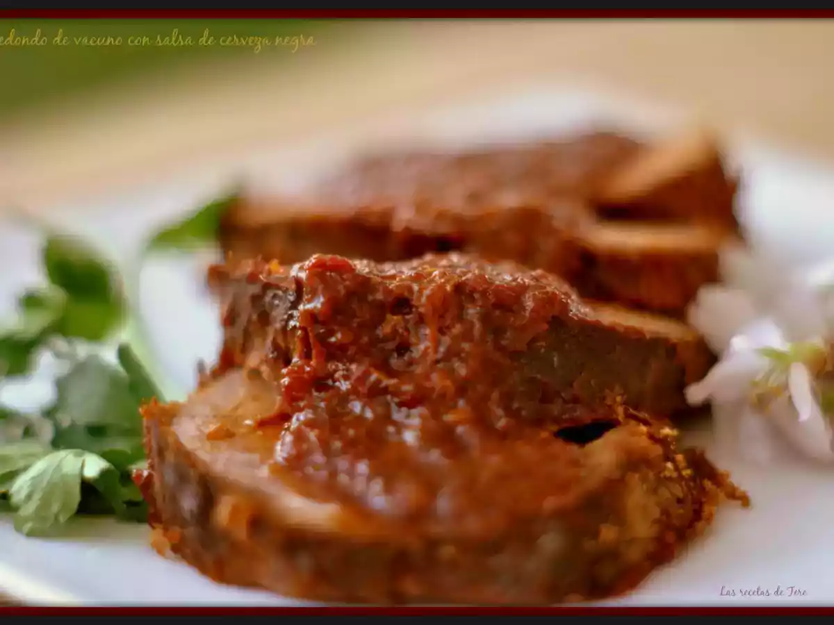 Redondo de vacuno con salsa de cerveza negra - foto 2
