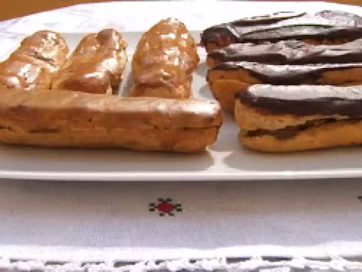 Relámpagos (éclairs) tradicionales: de café y de chocolate - foto 2