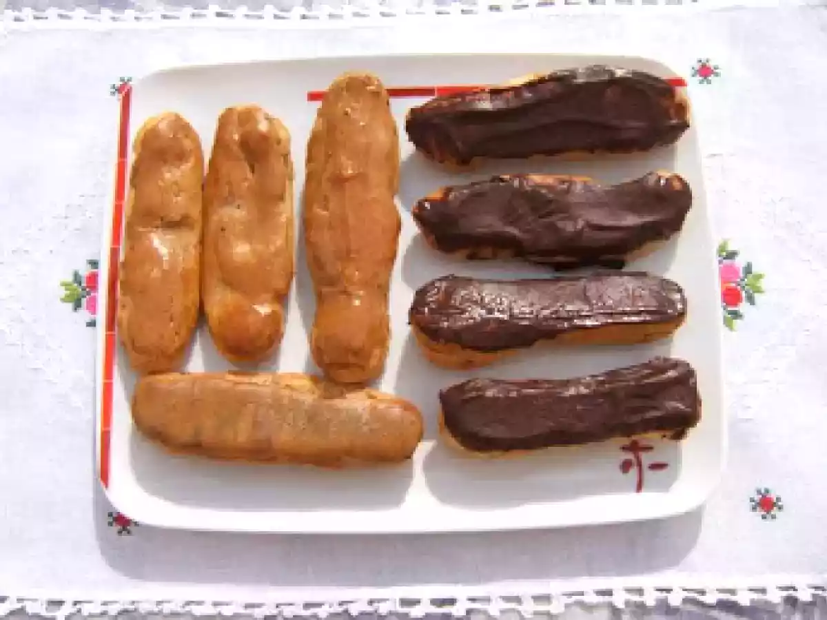 Relámpagos (éclairs) tradicionales: de café y de chocolate - foto 3