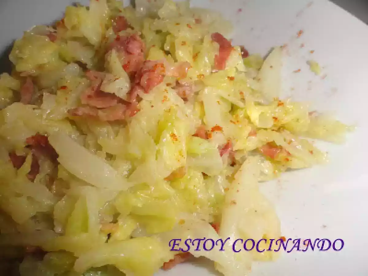 Repollo con jamón