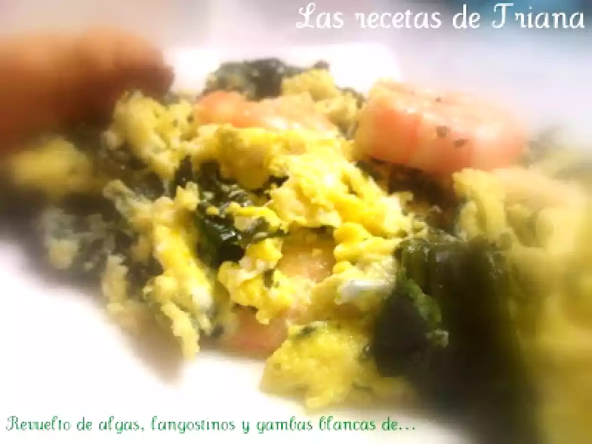 Revuelto de algas Portomuiños, langostinos y gambas blancas de... - foto 2