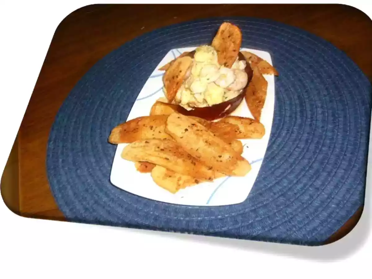 REVUELTO DE BACALAO Y GAMBAS