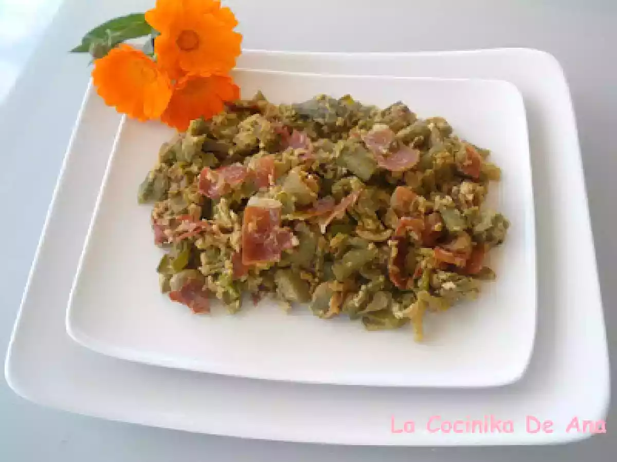 Revuelto de habas con jamón serrano - foto 3