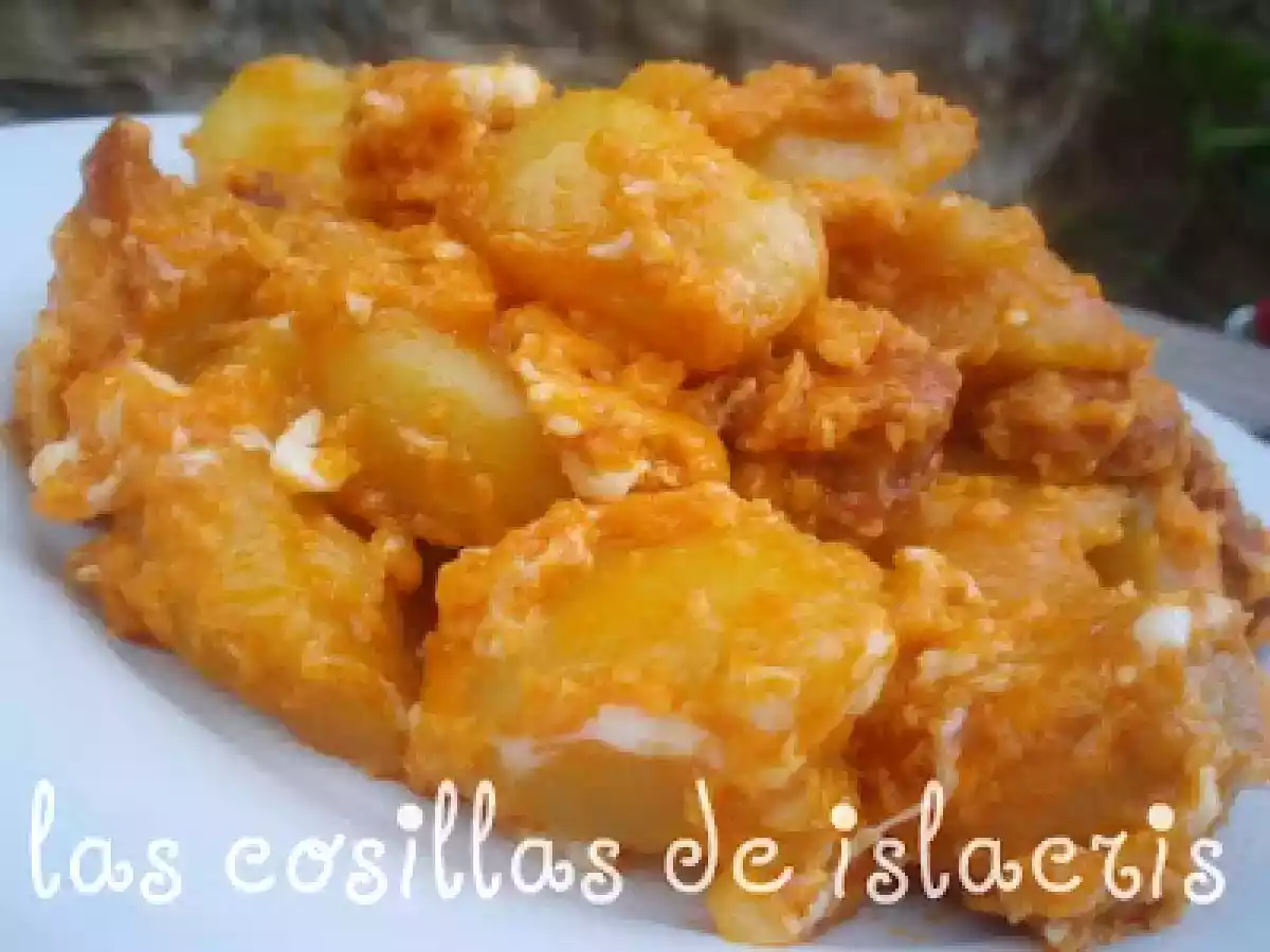 Revuelto de patatas con chorizo en FUSSIONCOOK