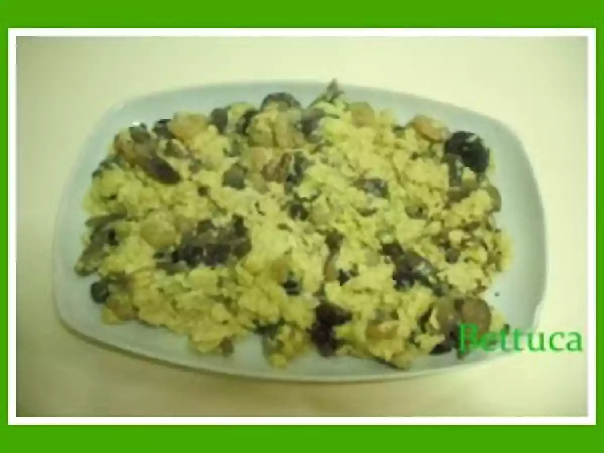 Revuelto de setas y gambas en fussion cook