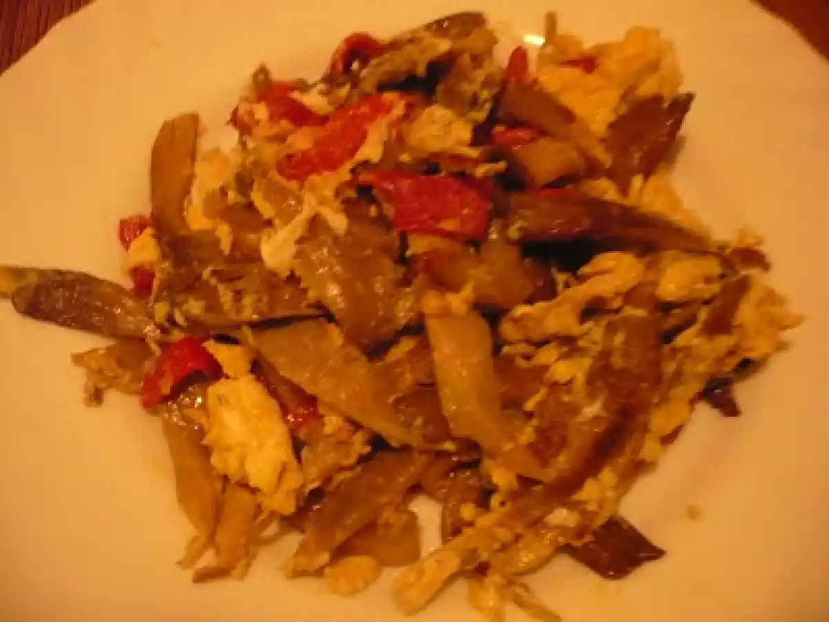 Revuelto de Setas y Pimientos