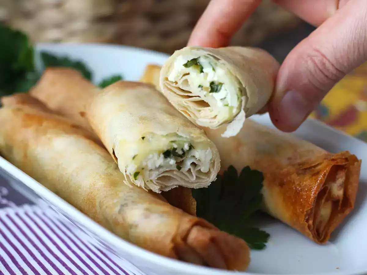 Rikakats libaneses en freidora de aire: rollitos de queso crujientes y dorados - foto 3