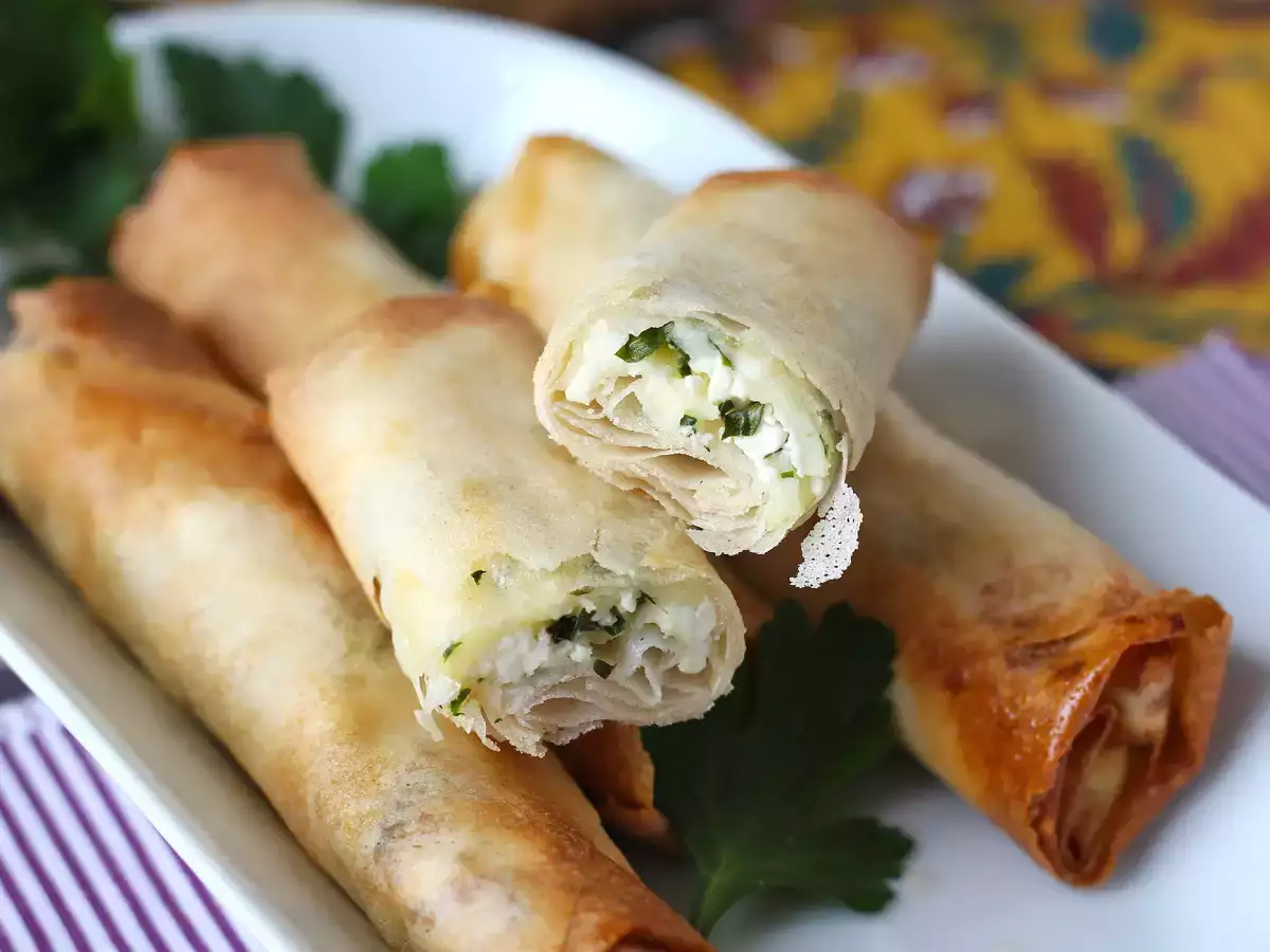 Rikakats libaneses en freidora de aire: rollitos de queso crujientes y dorados - foto 5