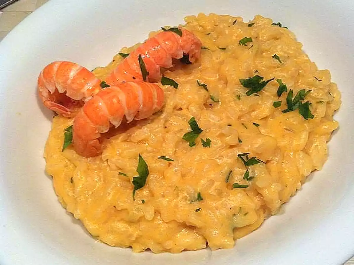Risotto a la crema de cigalas
