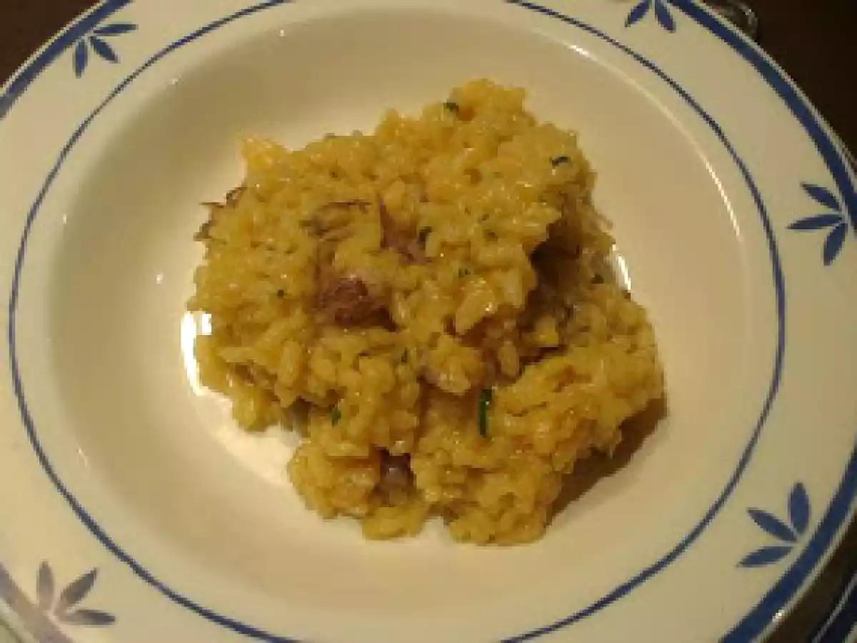 Risotto calamaretti e gamberi (Risotto puntillas y gambas)