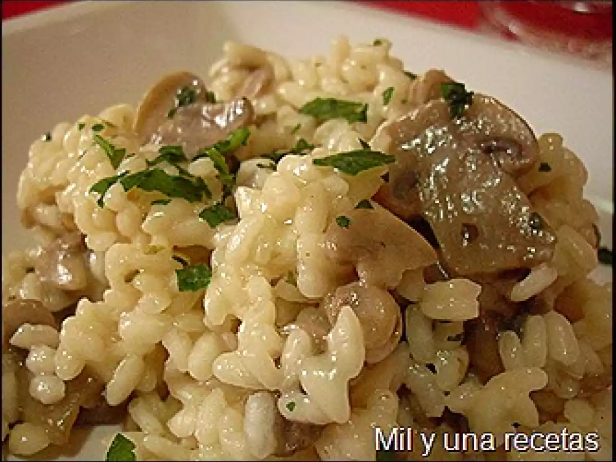 Risotto con champiñones