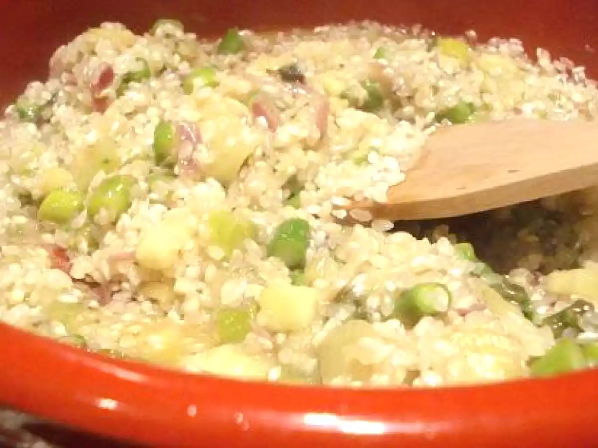 Risotto con espárragos y calabacines - foto 2