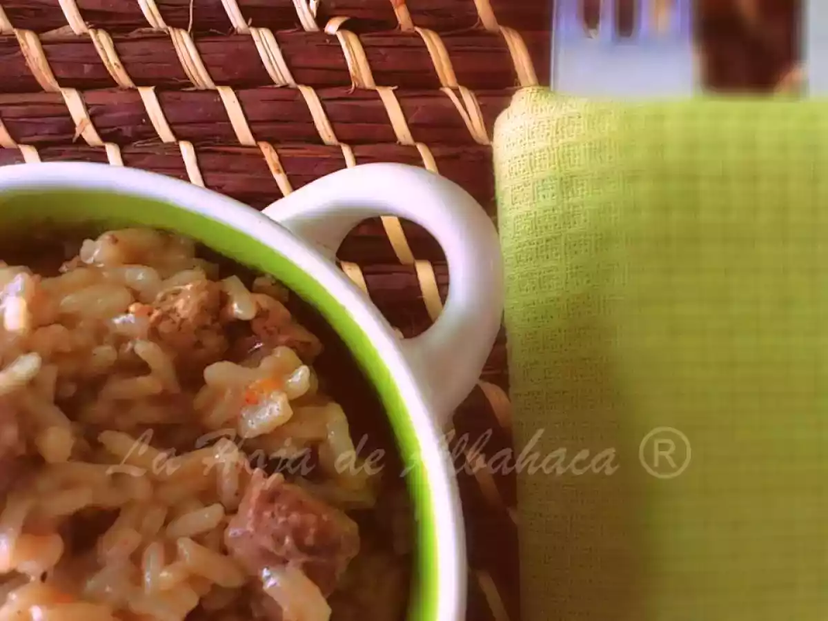 Risotto con higaditos - Risotto ai fegatini - foto 2