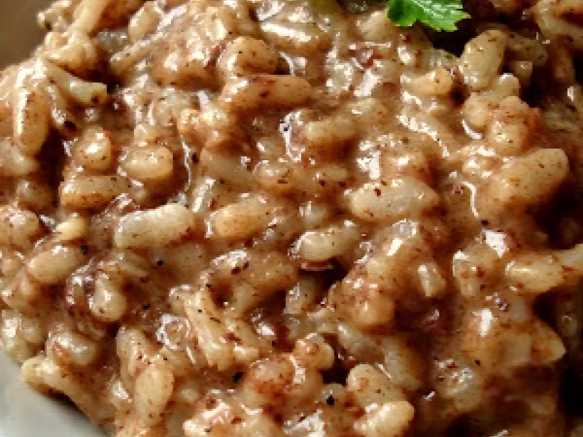 RISOTTO CON MORCILLA Y MASCARPONE