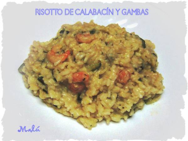 RISOTTO DE CALABACÍN Y GAMBAS