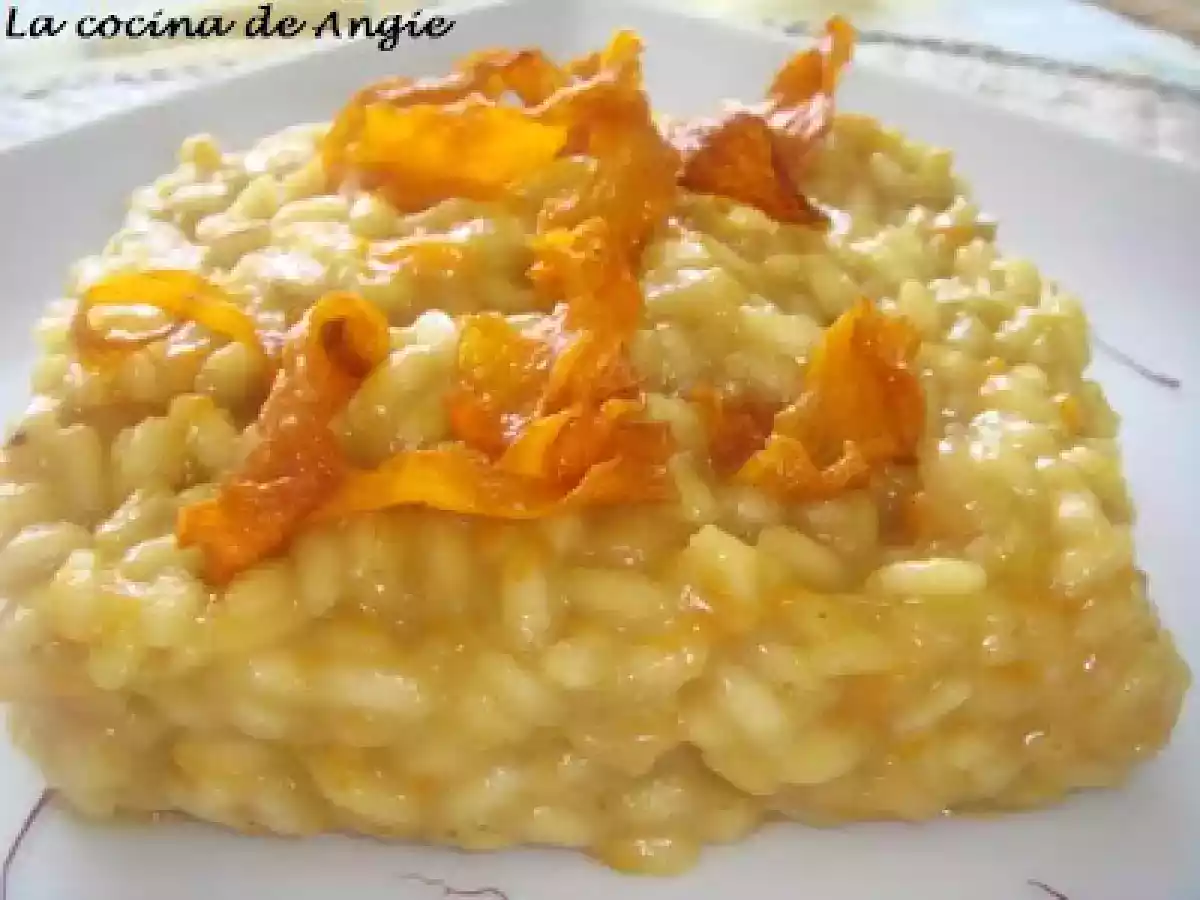 Risotto de calabaza al aroma de azafrán y ras el hanout