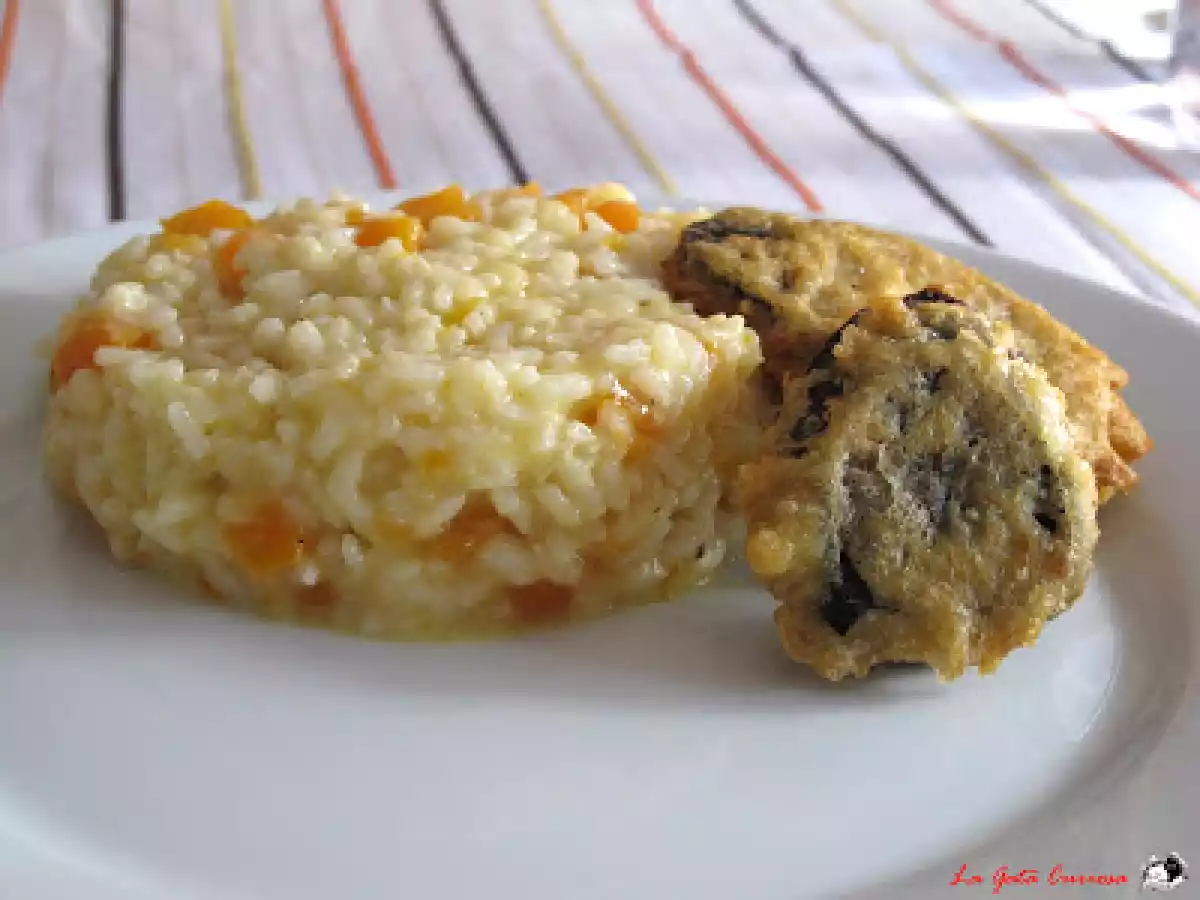 RISOTTO DE CALABAZA CON MORCILLA
