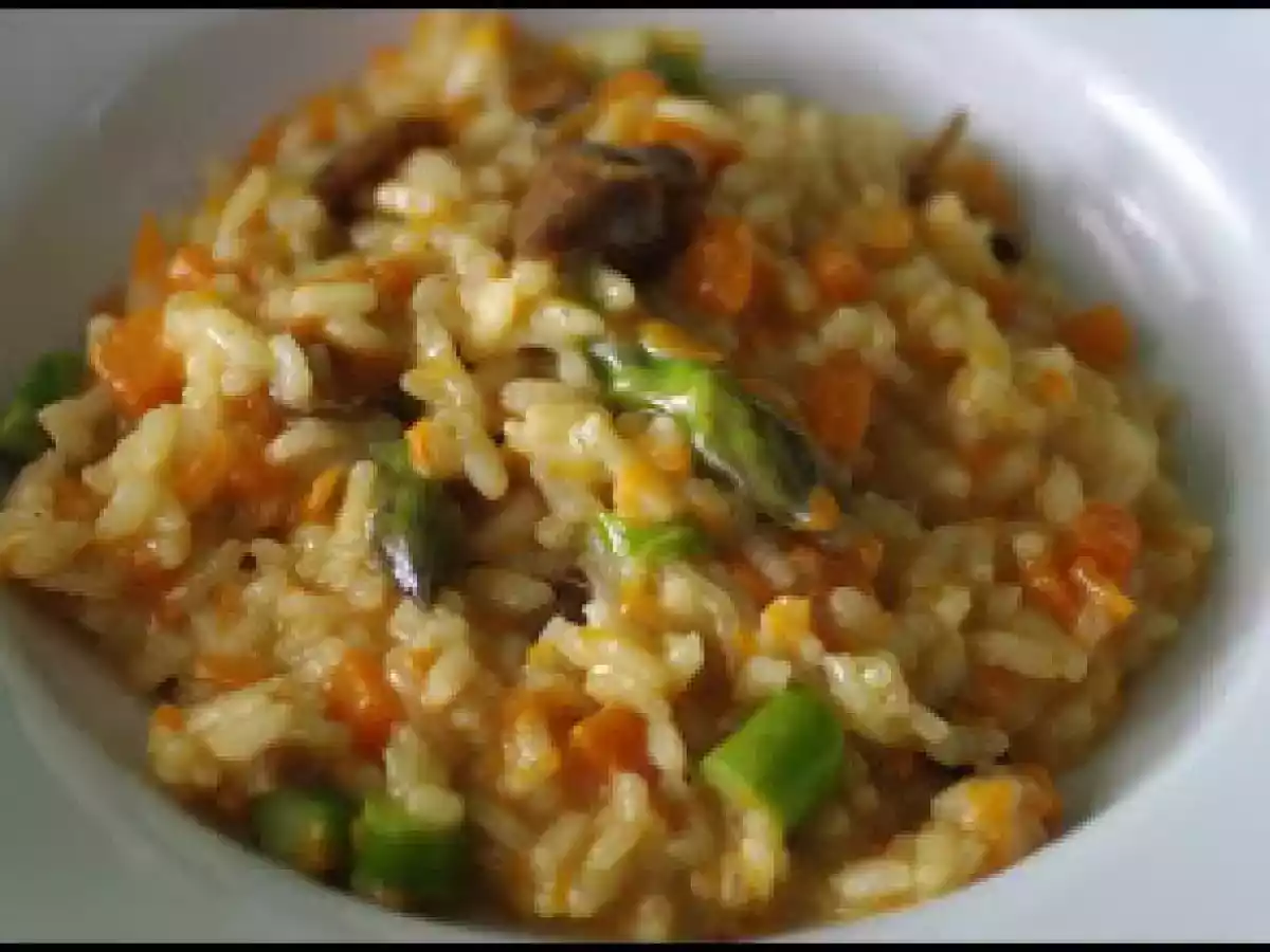 Risotto de calabaza, trigueros y moixernons - foto 3