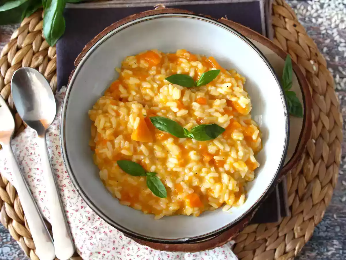 Risotto de calabaza, una receta reconfortante y muy sabrosa perfecta para el otoño