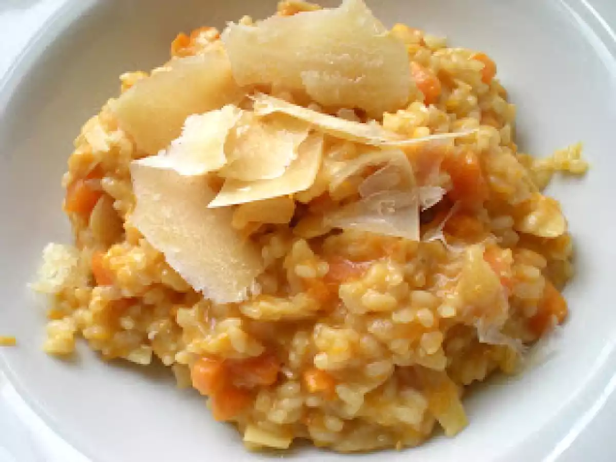 Risotto de calabaza y almendras