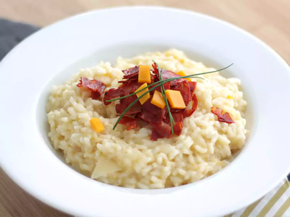 Risotto de cheddar y chorizo - foto 2