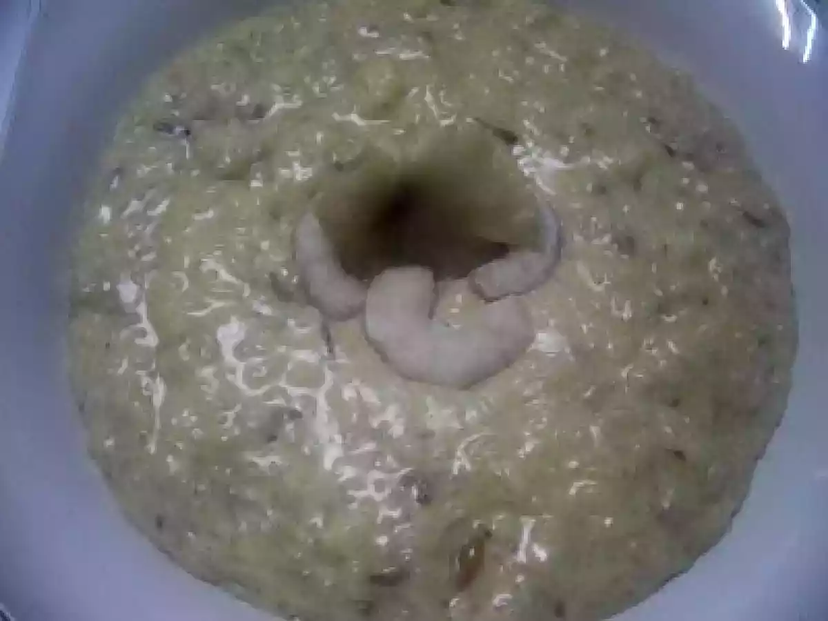 Risotto de gambas, champiñones y jamón