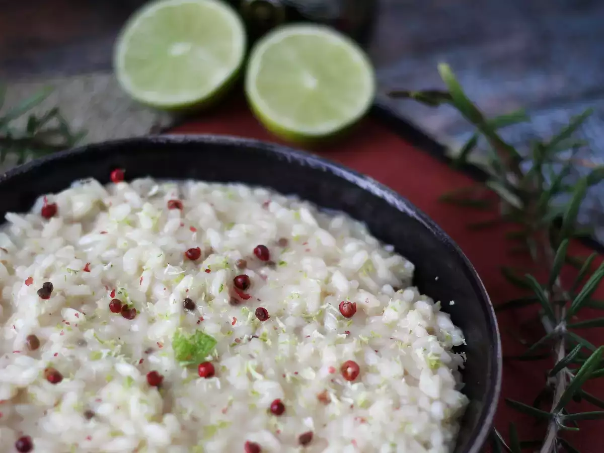Risotto de lima y pimienta rosa: una receta vegetariana sencilla y muy elegante - foto 5