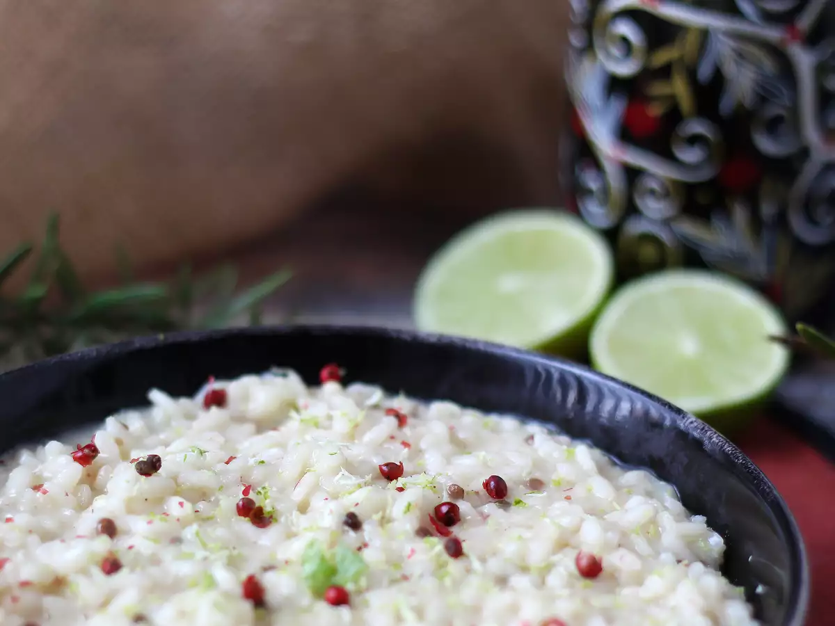 Risotto de lima y pimienta rosa: una receta vegetariana sencilla y muy elegante - foto 7