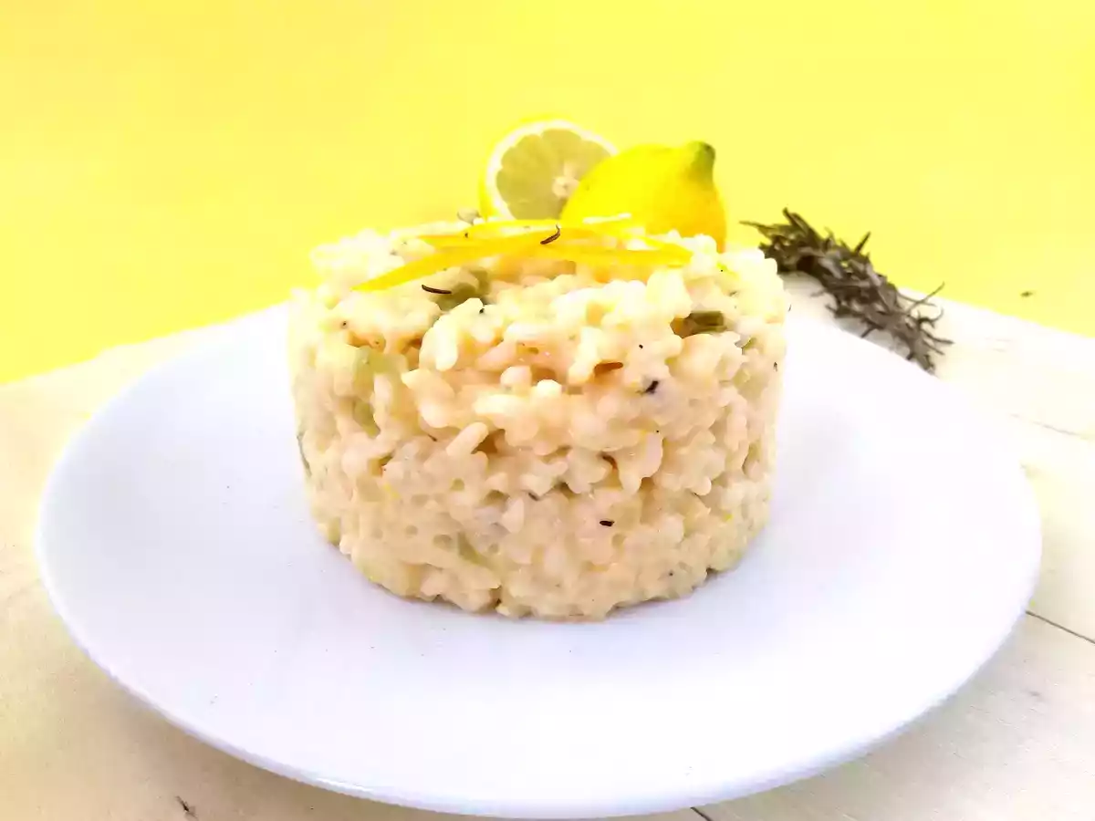 Risotto de limón y romero
