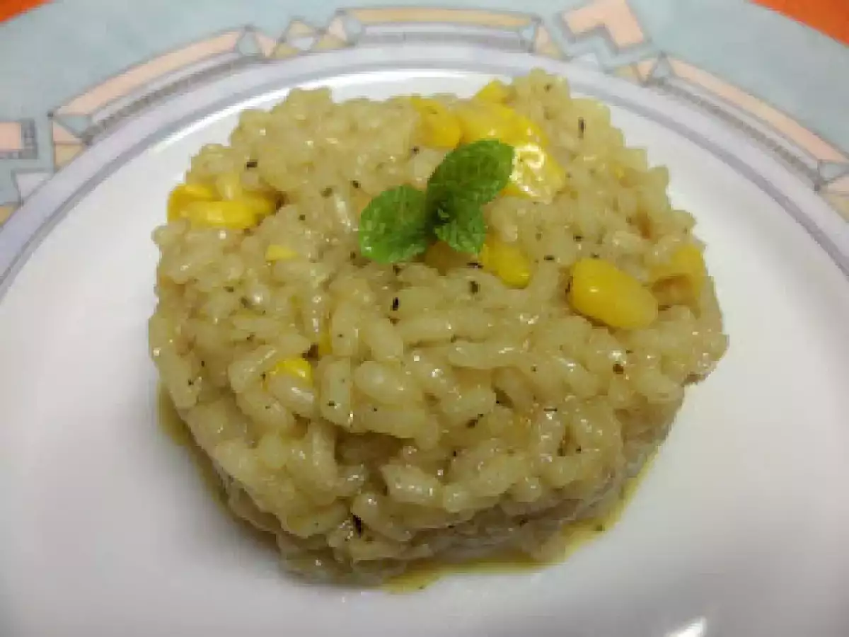 Risotto de maíz aromático