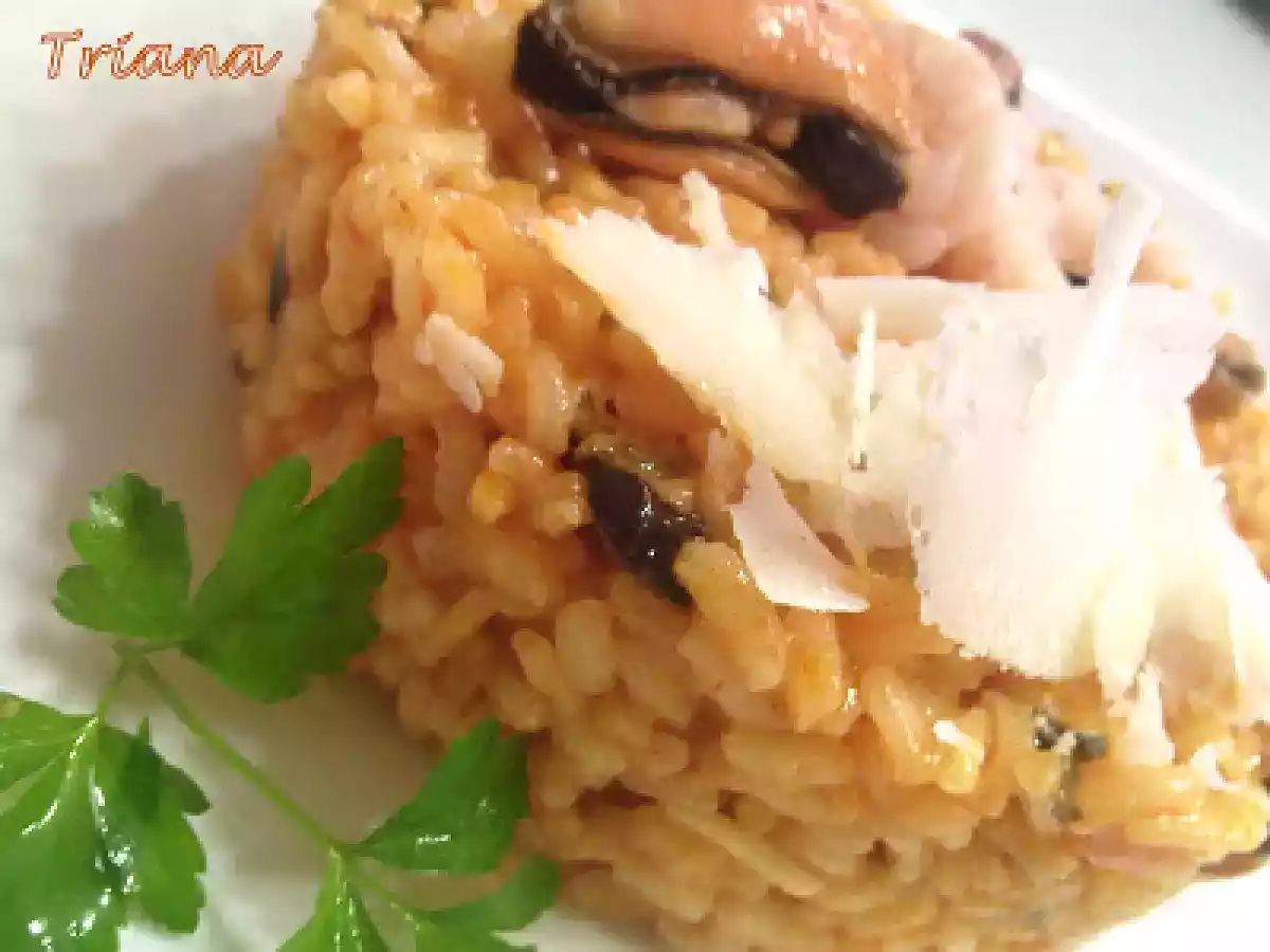 Risotto de mejillones y gambas