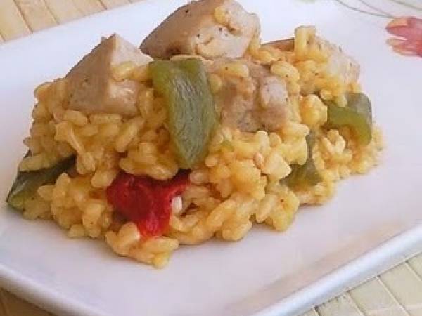 Risotto de pollo co verduras