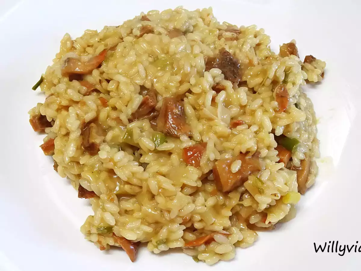Risotto de rebollones y ajos tiernos - foto 2