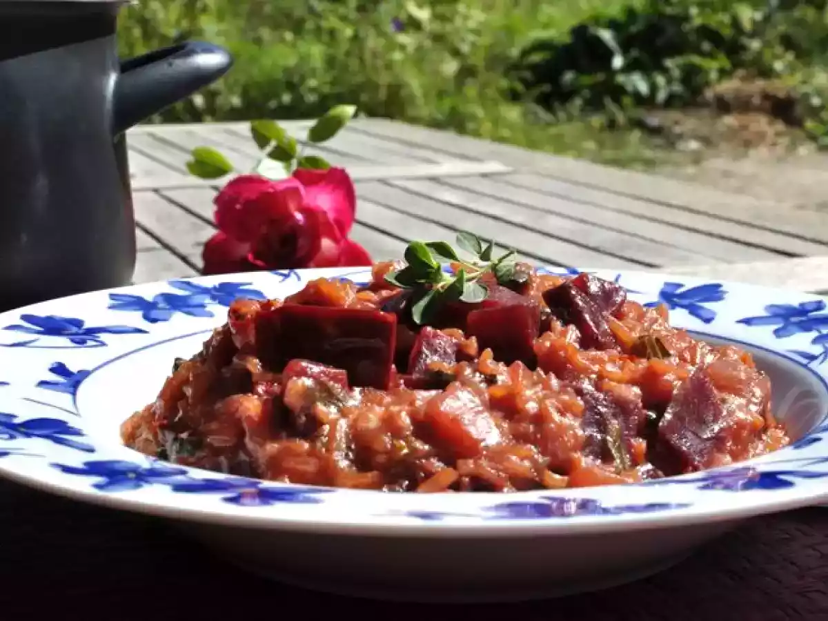 Risotto de remolacha vegetariano - foto 2