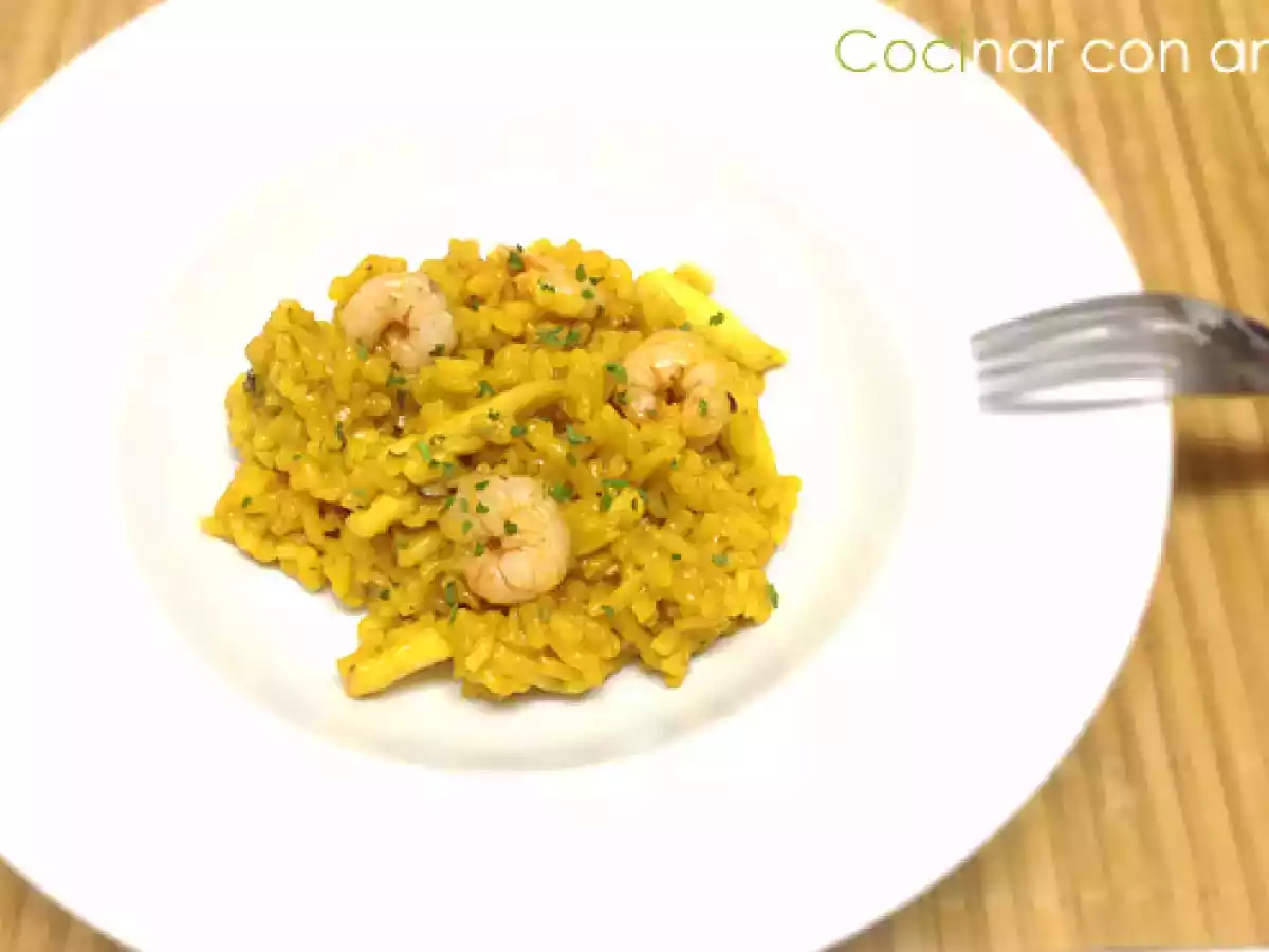 Risotto de sepia y gambas