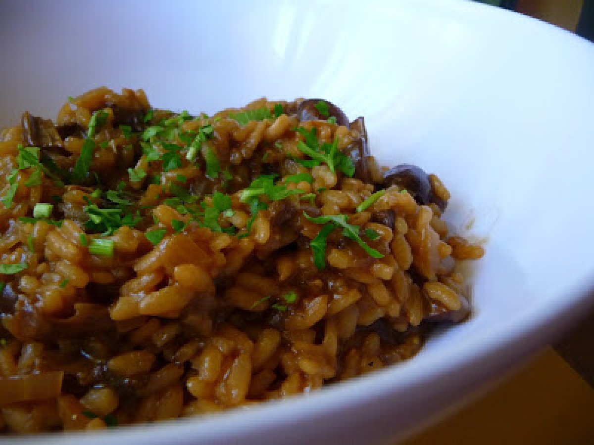 Risotto de setas portobello y funghi porcini Receta Petitchef