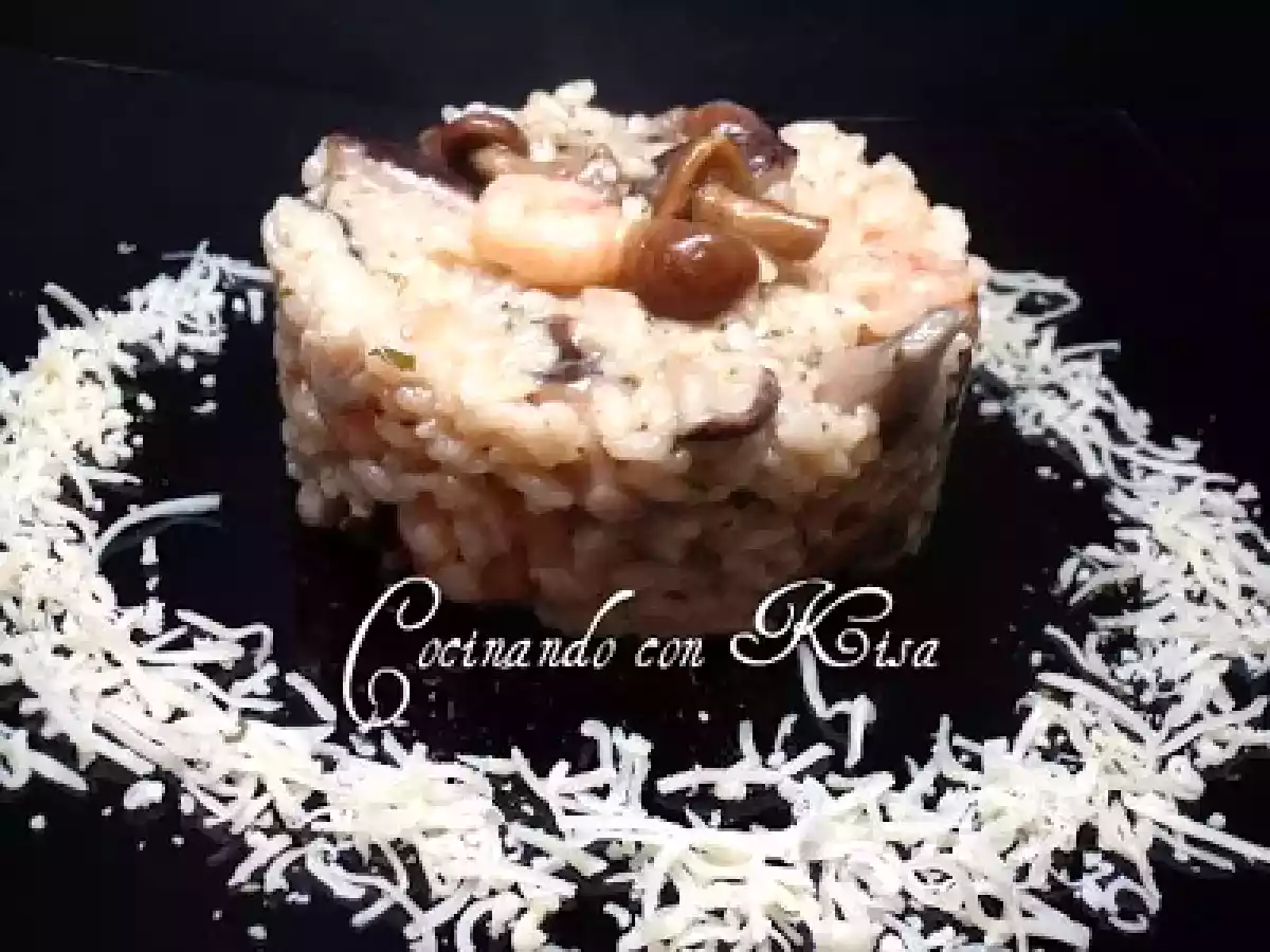 Risotto de setas y gambas (fussioncook)