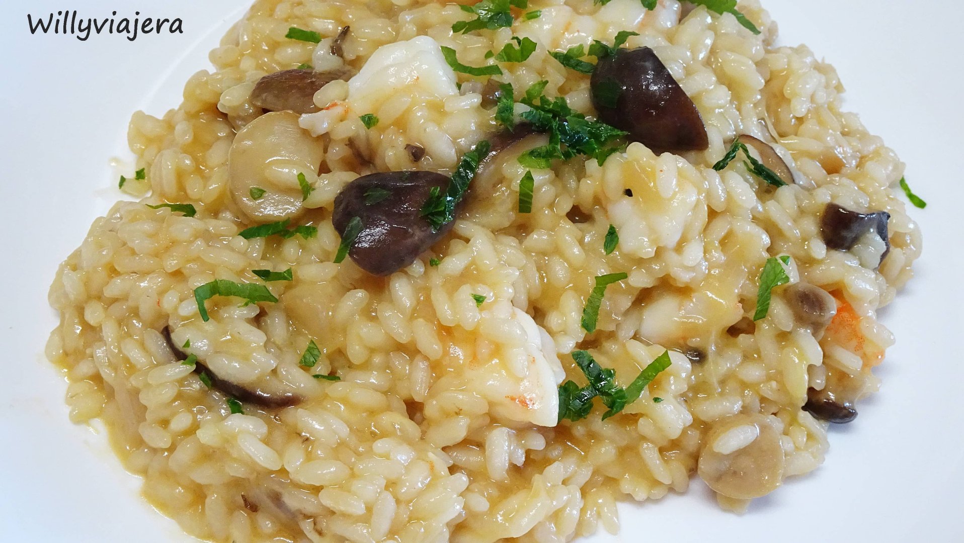 Risotto de setas y langostinos Receta Petitchef