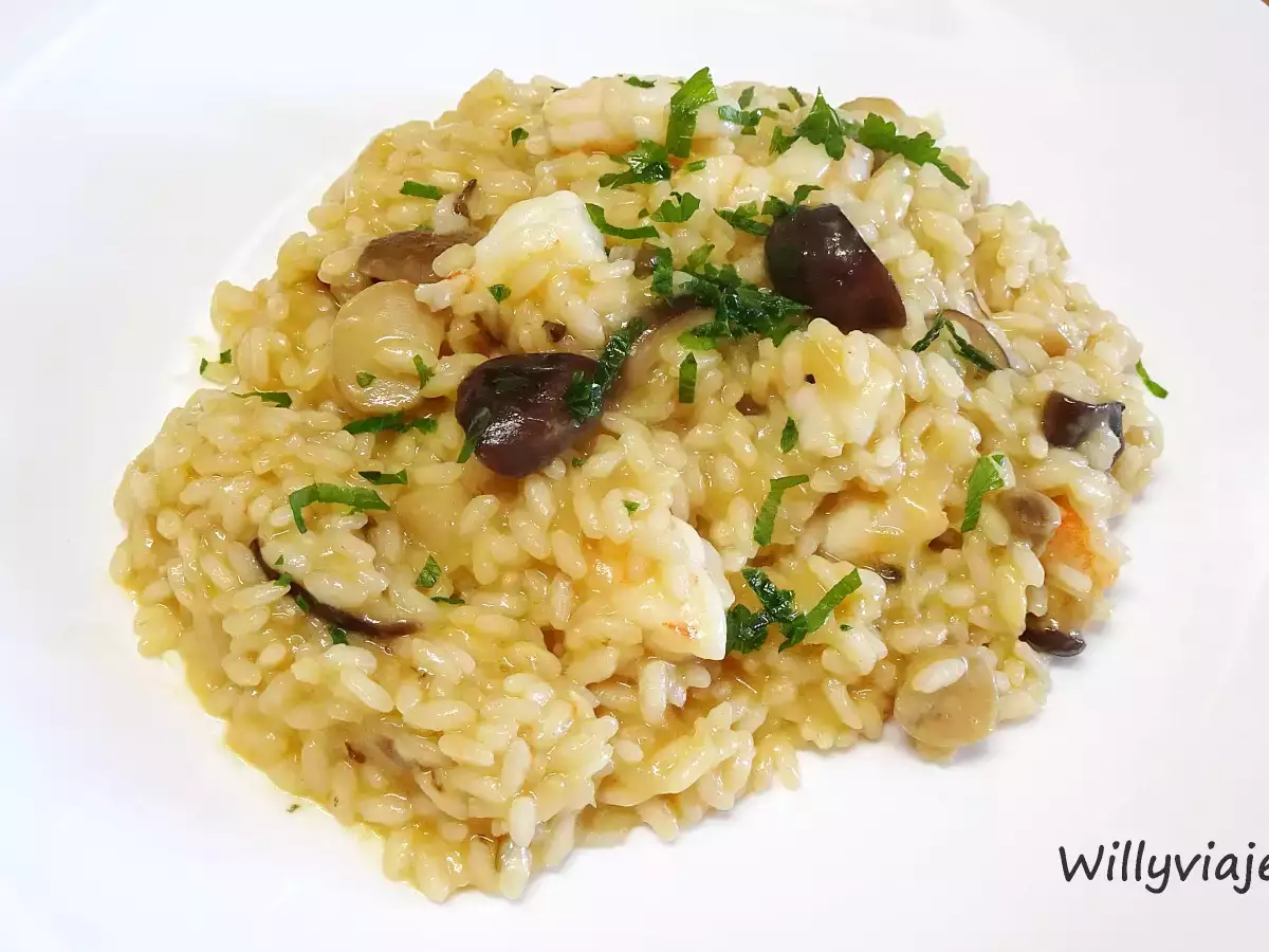 Risotto de setas y langostinos - foto 2