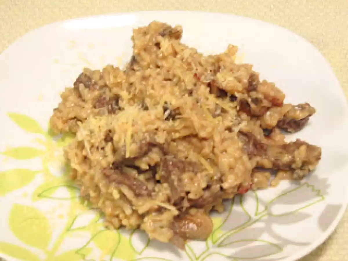 Risotto de Solomillo/Lomito con Champiñones