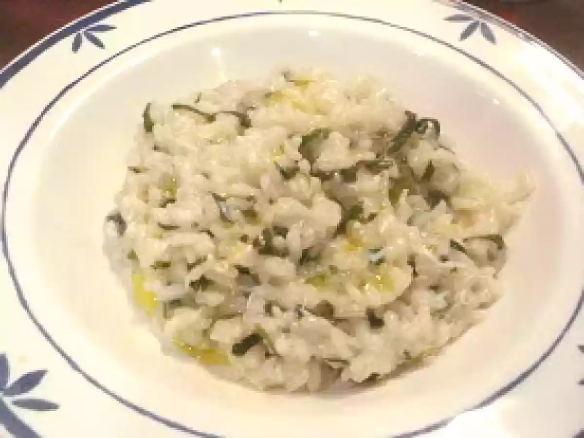 Risotto rugola e ricotta salata (Risotto rúcula y requesón curado)