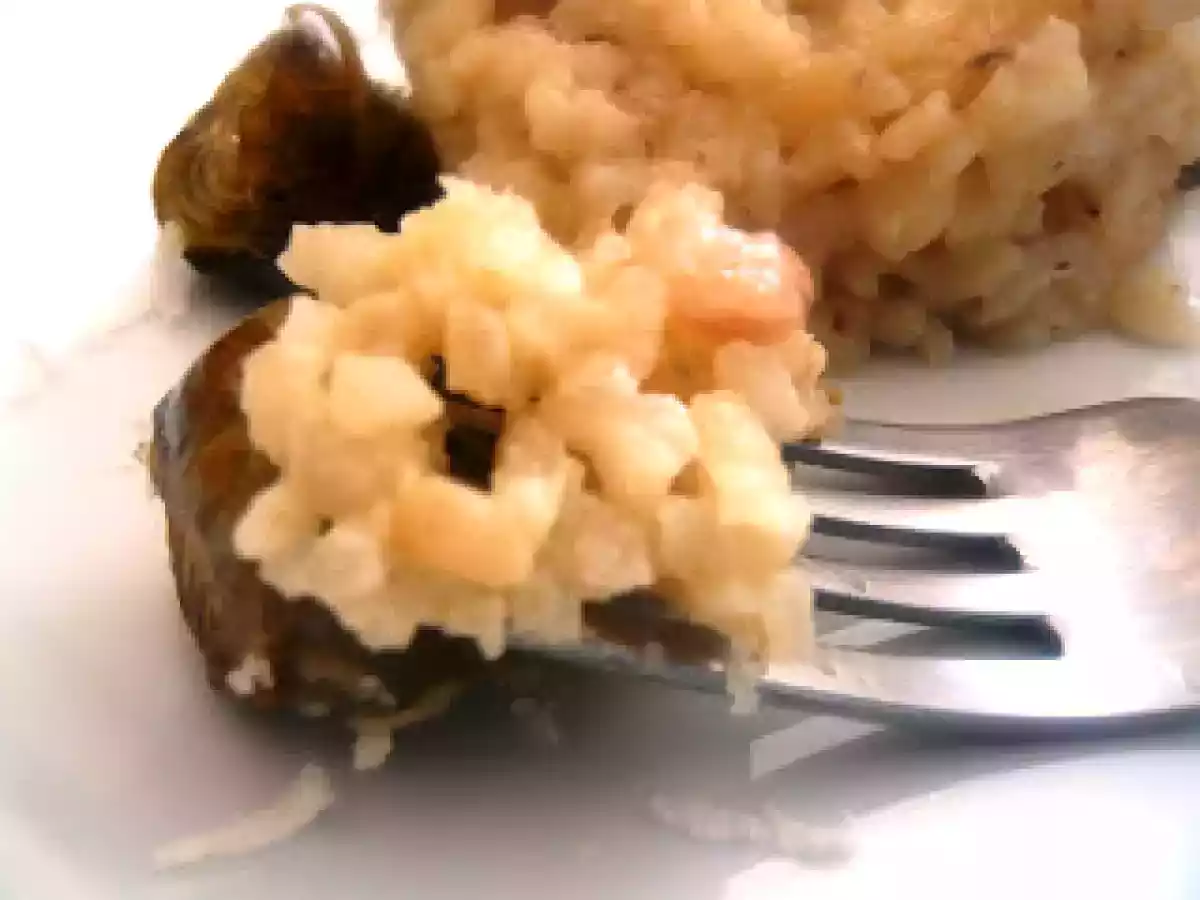 Rissotto de ajos tiernos y langostinos con alcachofa confitada - foto 3