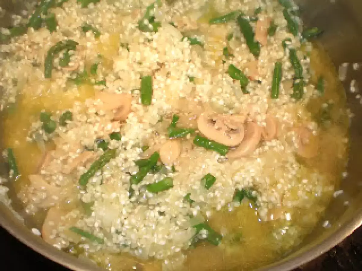 Rissotto de espárragos y champiñones - foto 3