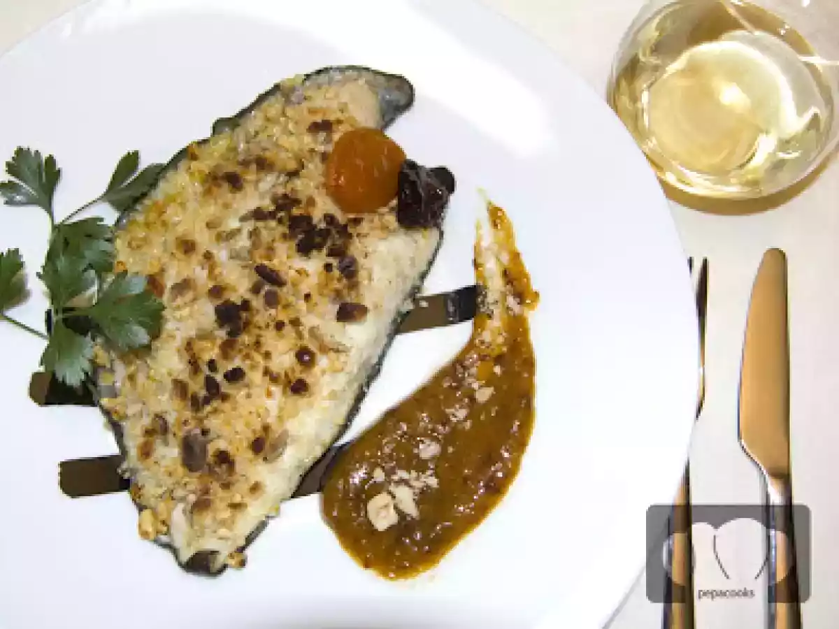 Rodaballo crujiente con salsa de frutas - foto 2