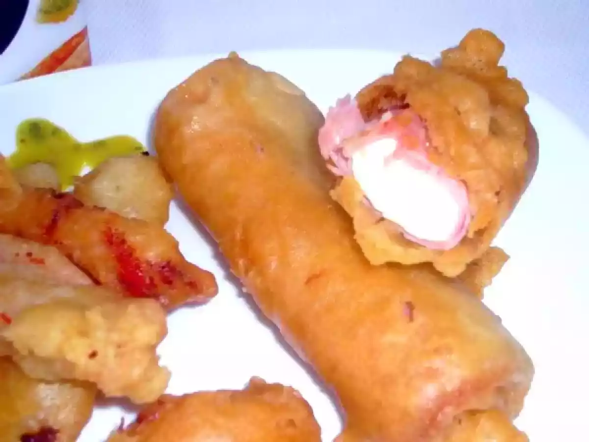 Rollito de jamón y queso en tempura...Concurso Caris...nosotros también!! - foto 2