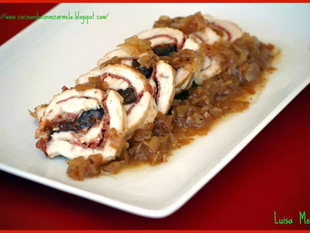 Rollito de pollo al Ximenez