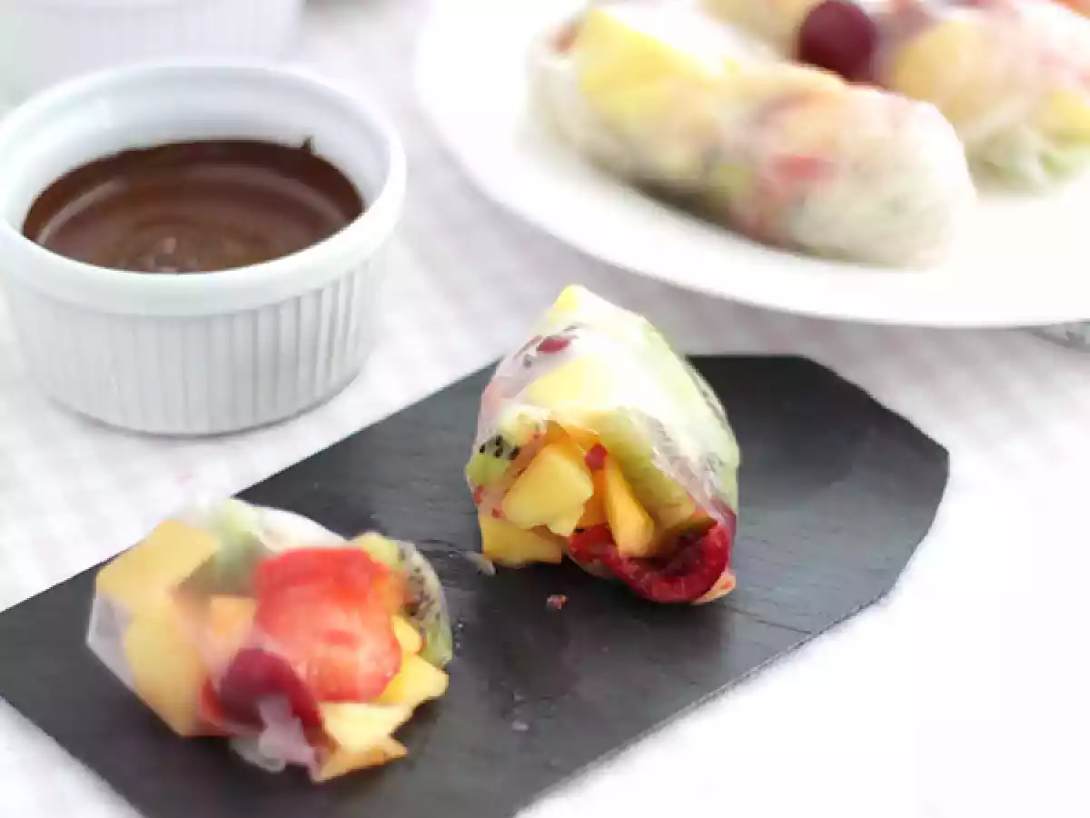 Rollito de primavera light con frutas - foto 2