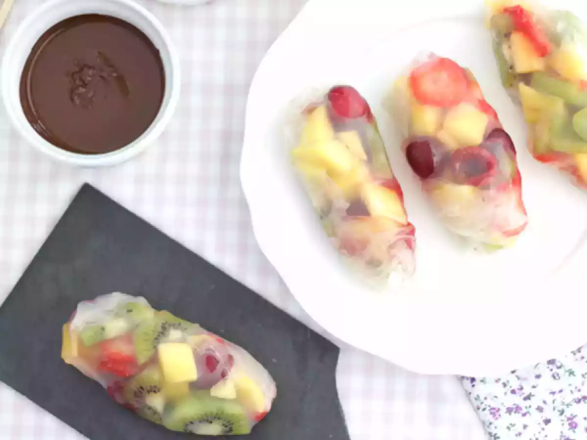 Rollito de primavera light con frutas - foto 3