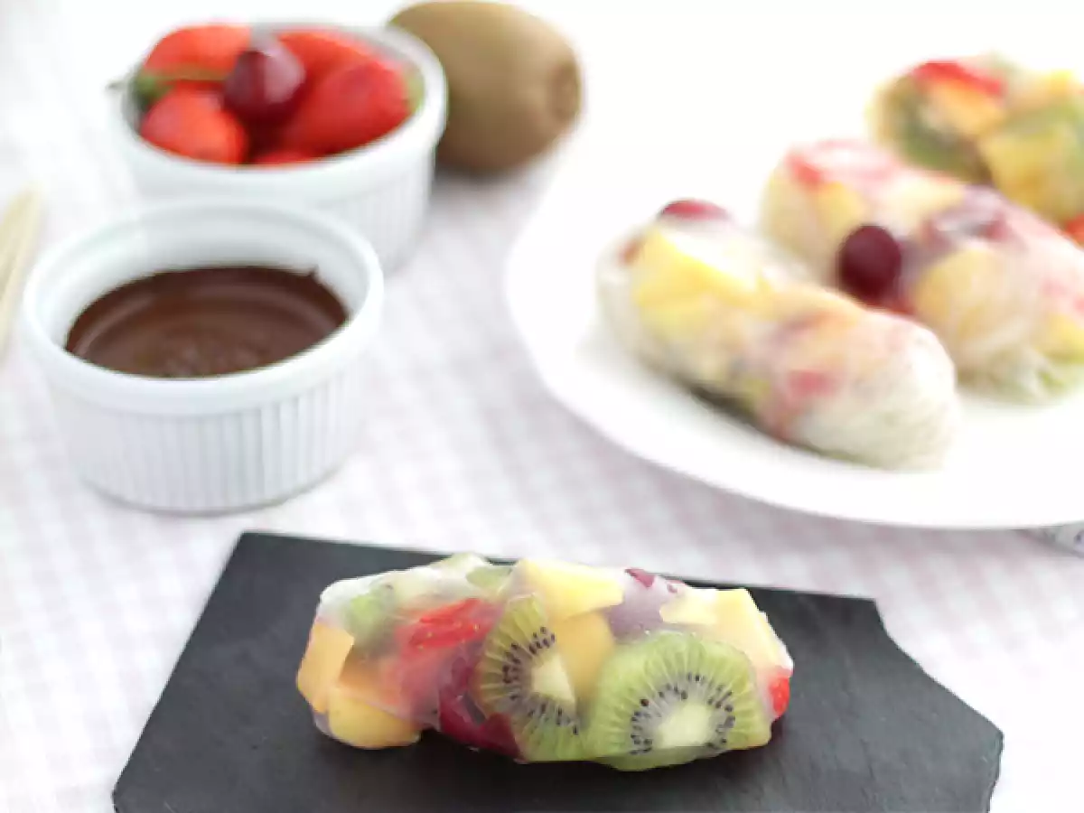 Rollito de primavera light con frutas - foto 4